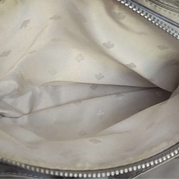 Kate Spade Jackson Gray Leather Satchel Crossbody Bag - Picture 8 of 9